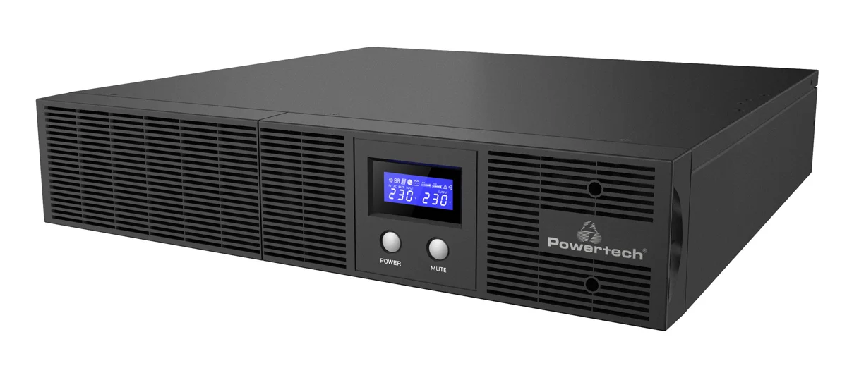 Φωτογραφία προϊόντος: POWERTECH UPS Line Interactive PT-1408 για rack 2U, με οθόνη, 2200VA/1540W, 4x AC output