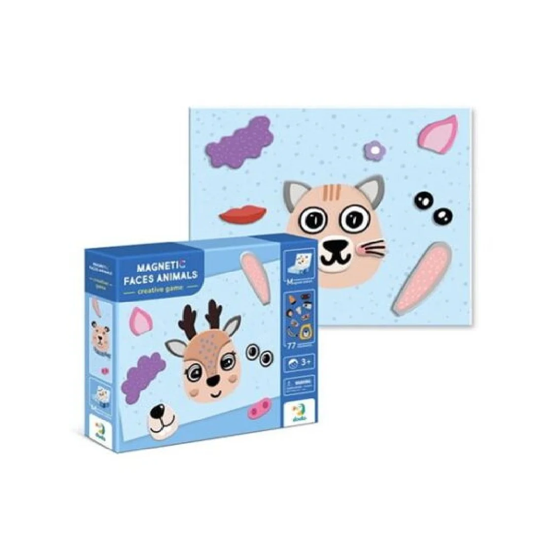 Φωτογραφία προϊόντος: Dodo Toys Μαγνητικό Εκπαιδευτικό Παιχνίδι "Πρόσωπα Ζώων" με 77 Μαγνήτες – Magnetic Games Animal Faces (DO200209)