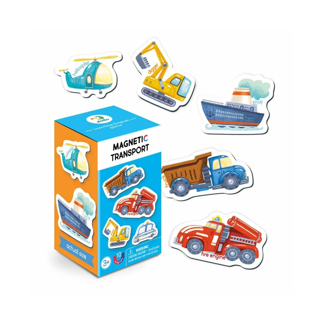 Φωτογραφία προϊόντος: Dodo Toys Μαγνητικό Εκπαιδευτικό Παιχνίδι "Αγγλικά με Μέσα Μεταφοράς" με 10 Μαγνήτες – Magnetic Transport (DO200266)