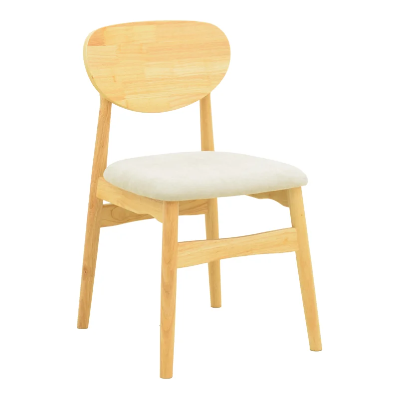 Φωτογραφία προϊόντος: Καρέκλα Cardith pakoworld rubberwood-plywood σε φυσική απόχρωση-ύφασμα γκρι-μπεζ 48x51x78εκ