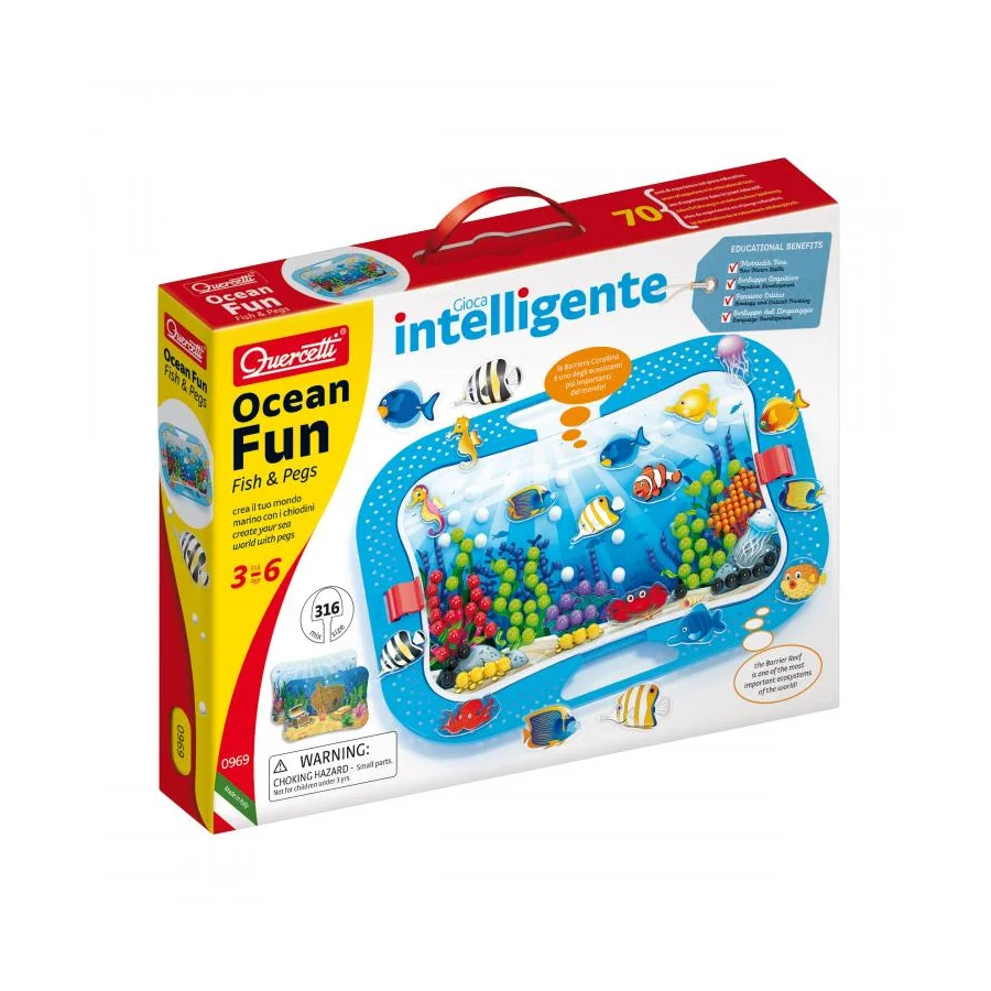 Φωτογραφία προϊόντος: Quercetti Ocean Fun Fish +amp; Pegs (00969)