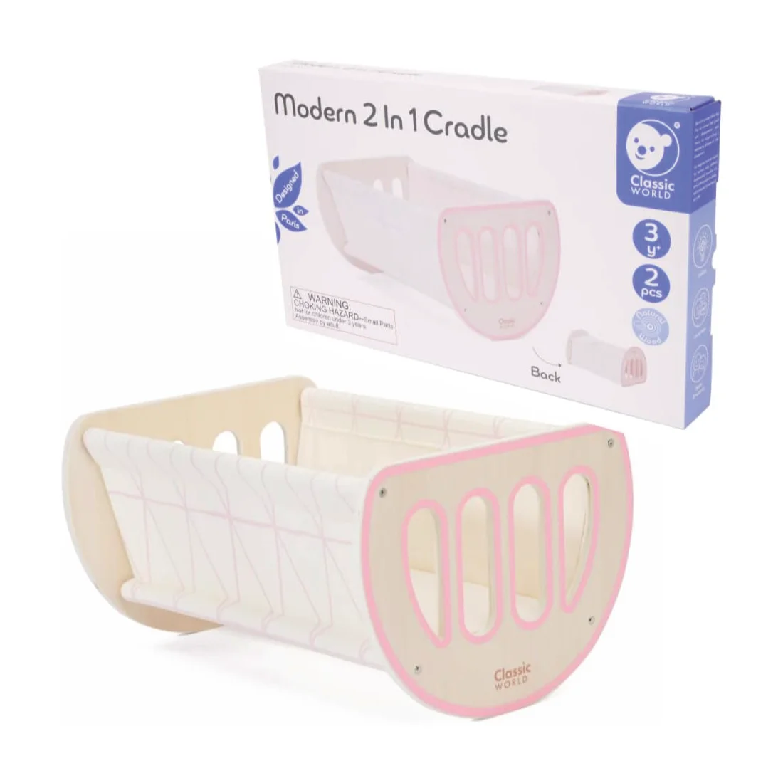 Φωτογραφία προϊόντος: Classic World Modern 2 In 1 Cradle- Μοντέρνα Κούνια/Κρεβάτι