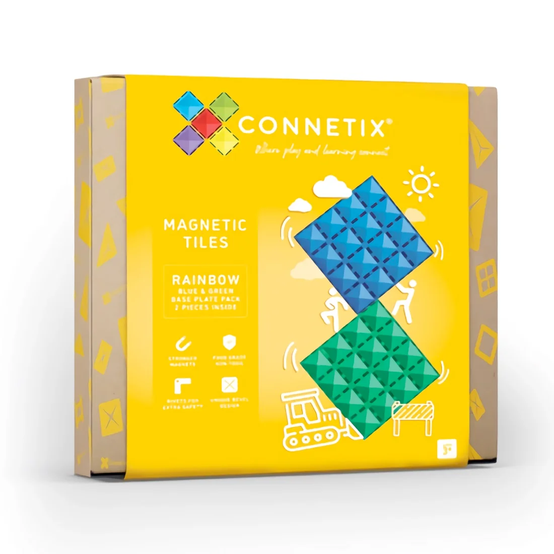 Φωτογραφία προϊόντος: Connetix Μαγνητικά τουβλάκια κατασκευών 2 Piece Base Plate Pack