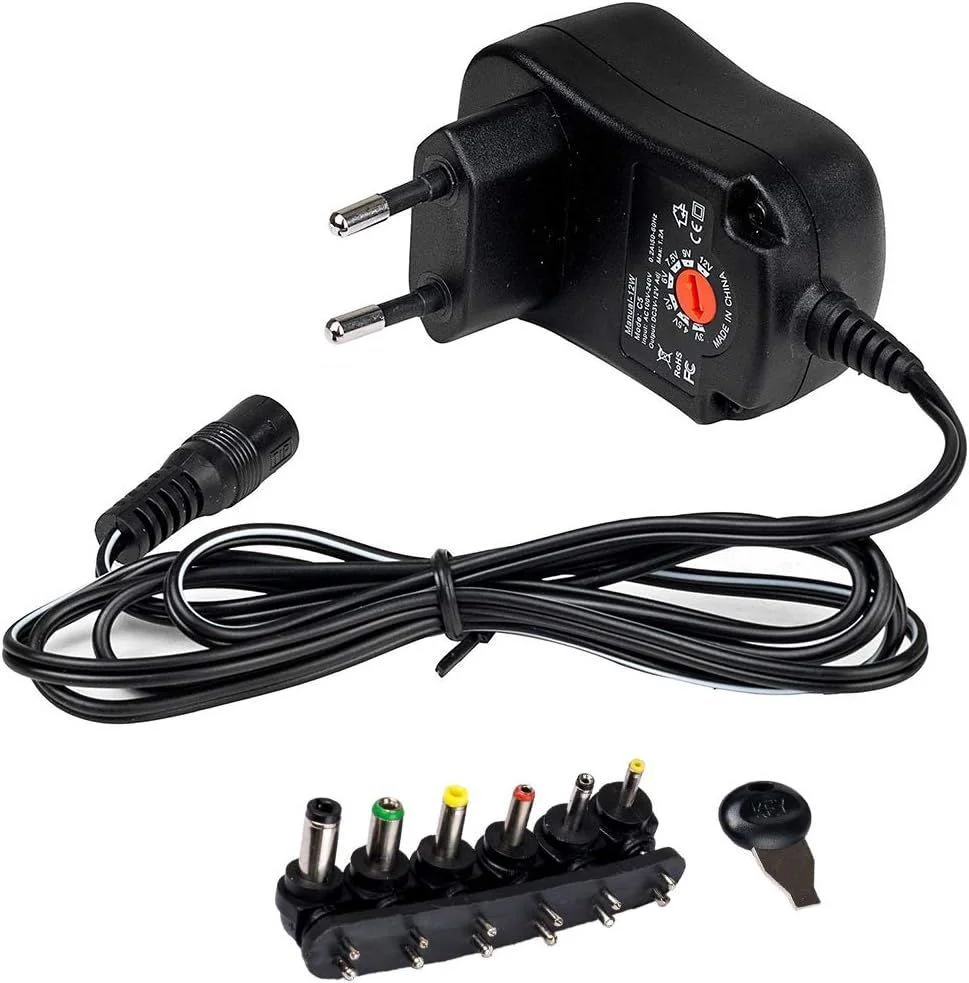 Φωτογραφία προϊόντος: Τροφοδοτικό 12W 12V/1A Switching με 6 κεφαλές