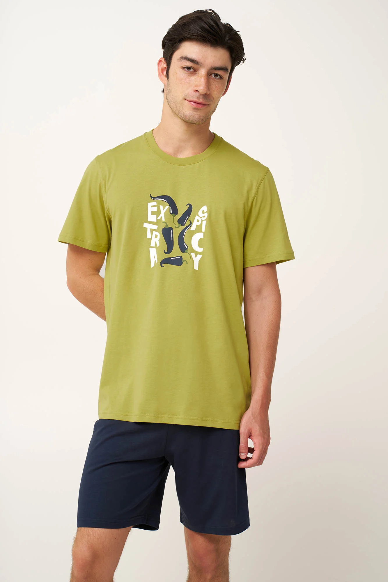 Φωτογραφία προϊόντος: VAMP 24654 PYJAMAS 100% COTTON COTTON SJ R-neckBermuda
