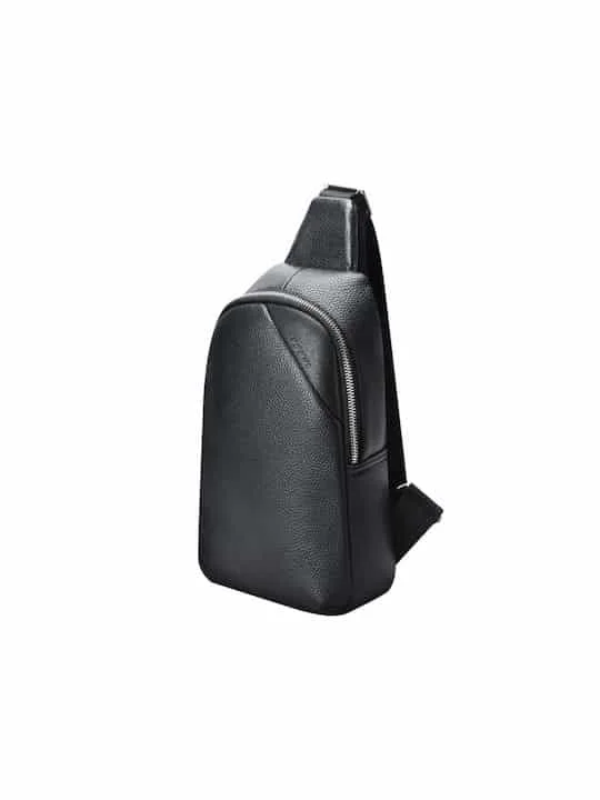 Φωτογραφία προϊόντος: Δερμάτινο τσαντάκι crossbody Bopai 11-122901 μαύρο