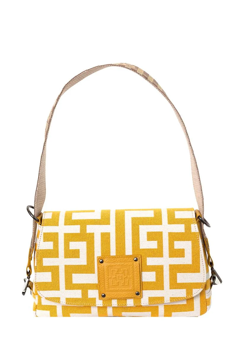 Φωτογραφία προϊόντος: Midneto Phivos I Beige Yellow Labyrinth Bag