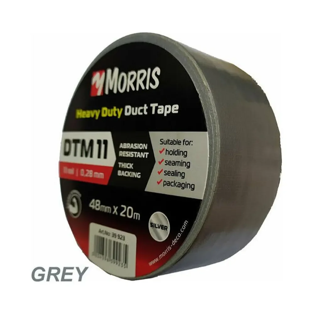 Φωτογραφία προϊόντος: Morris DT11 Αυτοκόλλητη Υφασμάτινη Ταινία Γκρι 48mm x 20m - 39923
