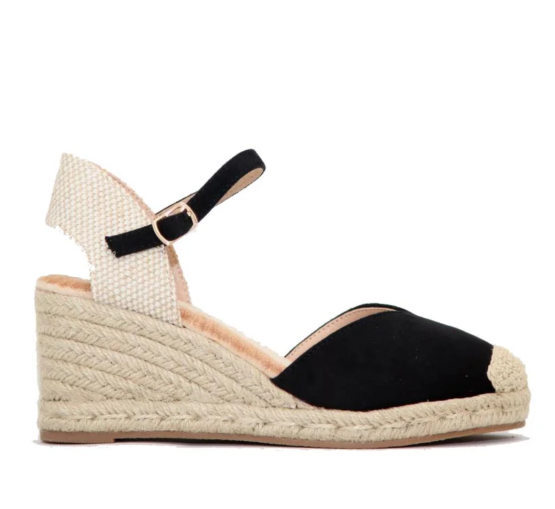 Φωτογραφία προϊόντος: Anteos Shoes Anteos - Armata Di Mare AM184 Γυναικείες Εσπαντρίγιες από Eco-Suede σε Μαύρο χρώμα