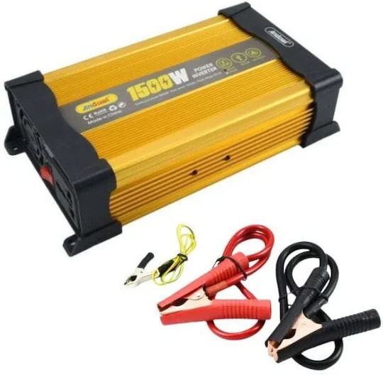 Φωτογραφία προϊόντος: 1500W Inverter Αυτοκινήτου Τροποποιημένου Ημιτόνου για Μετατροπή 12V DC σε 220V AC Q-KS1500