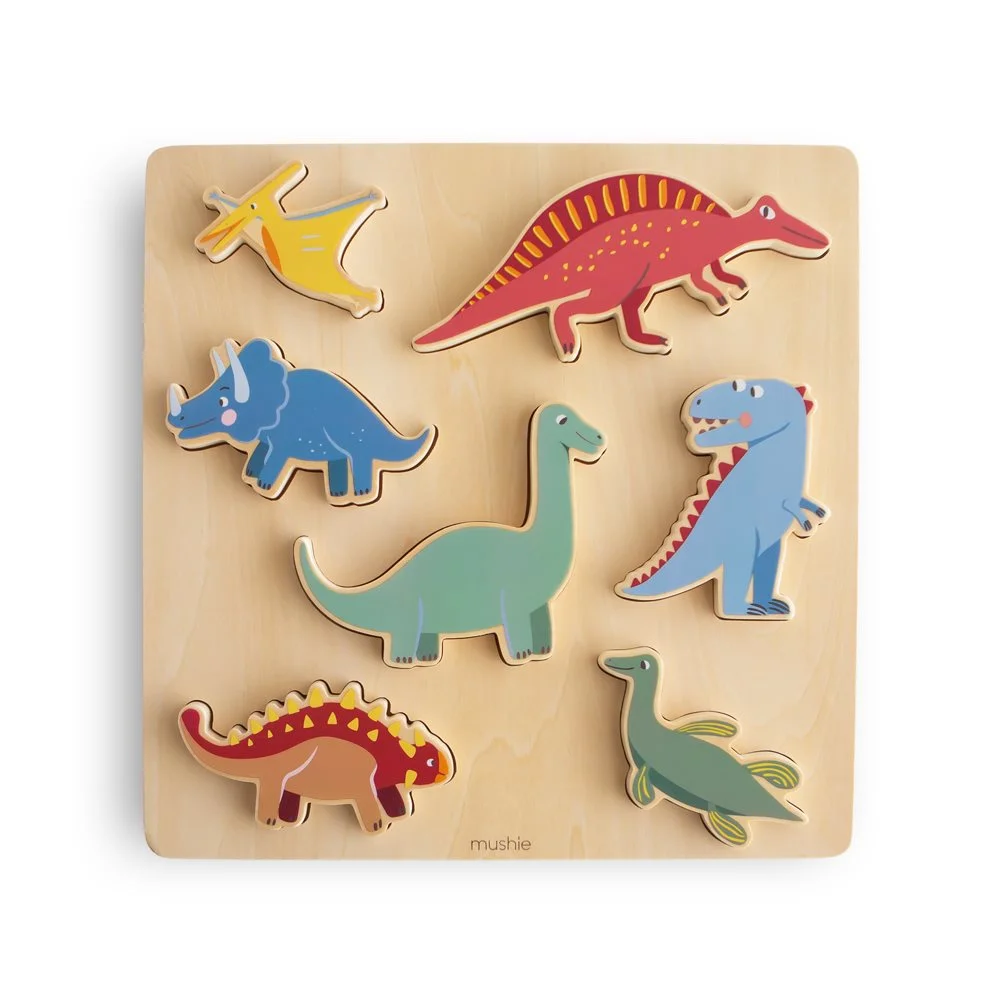Φωτογραφία προϊόντος: Ξύλινο Puzzle Mushie Dinosaur