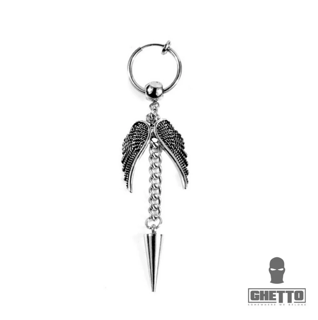 Φωτογραφία προϊόντος: Ghetto Kpop Metal Wings Earrings 1pcs
