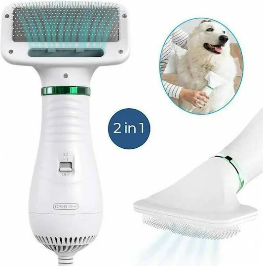 Φωτογραφία προϊόντος: Pet Grooming Dryer Βούρτσα για Διάφορα Μήκη Τρίχας για Περιποίηση Τριχώματος Λευκό HG-HZP-10
