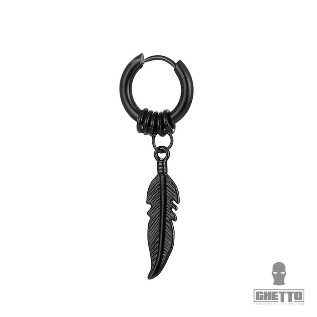 Φωτογραφία προϊόντος: Ghetto Punk Rock Style Stud Earrings 1 pcs Black