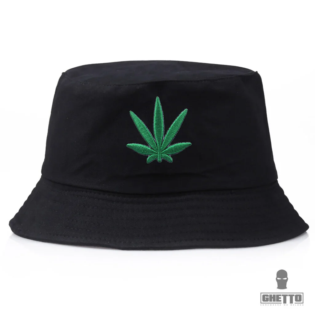 Φωτογραφία προϊόντος: Ghetto Summer Fashion Hat Maple Leaf Embroidery Black