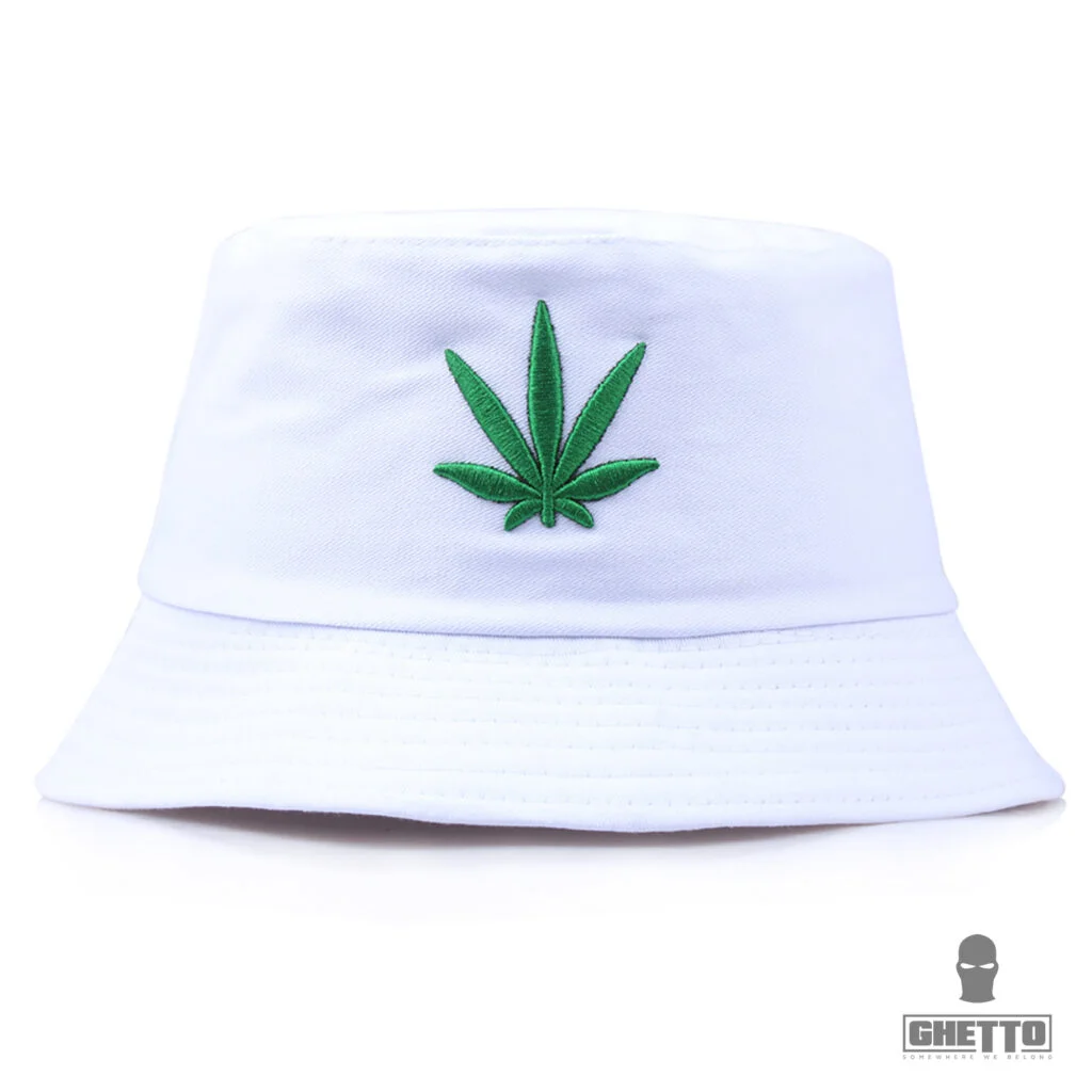 Φωτογραφία προϊόντος: Ghetto Summer Fashion Hat Maple Leaf Embroidery White