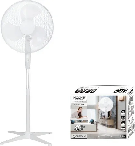 Φωτογραφία προϊόντος: Hoomei HM-8652W Ανεμιστήρας Δαπέδου Ορθοστάτης 40cm 50W