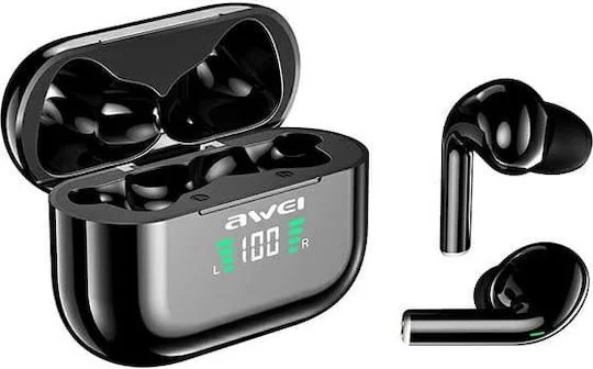 Φωτογραφία προϊόντος: Awei T29P In-ear Bluetooth Handsfree Αντοχή στον Ιδρώτα και Θήκη Φόρτισης Μαύρα Μαύρο In-ear