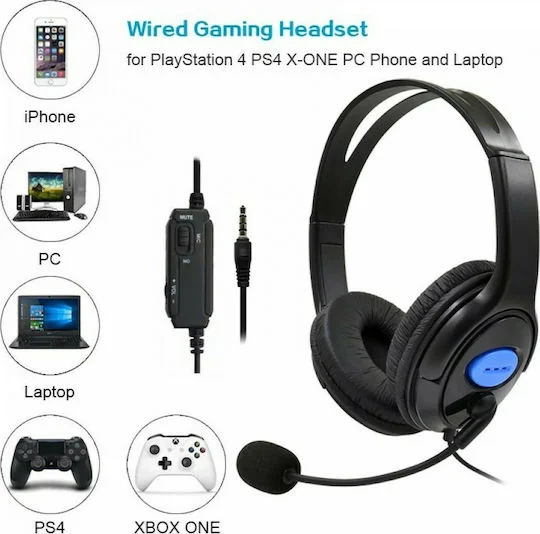 Φωτογραφία προϊόντος: Andowl Q-A61 Over Ear Gaming Headset με σύνδεση 3.5mm