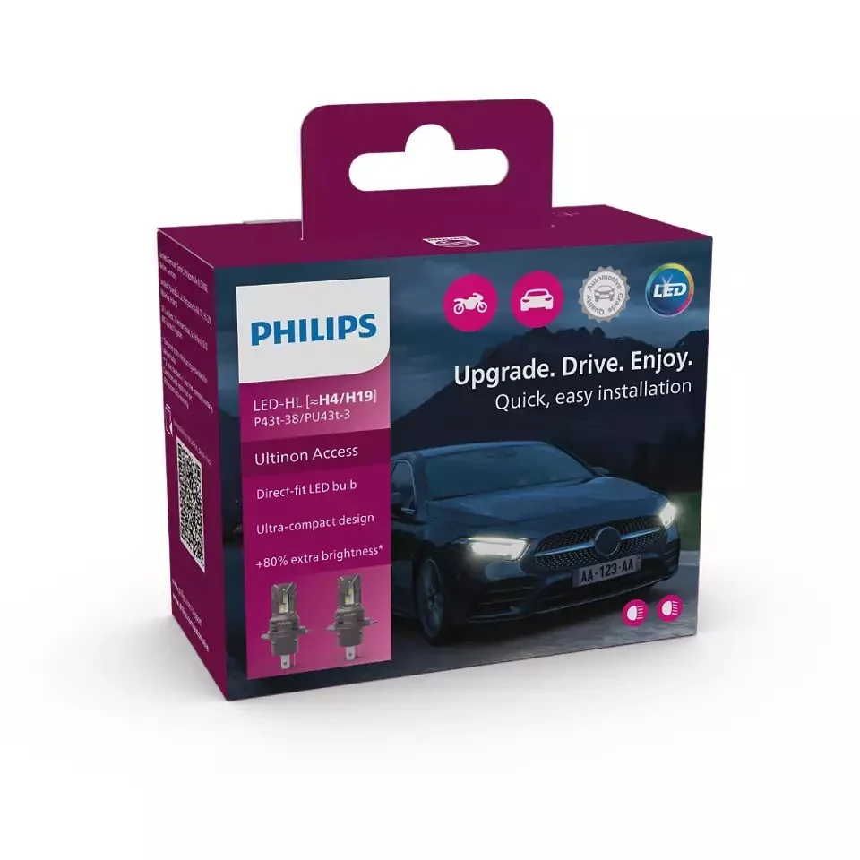 Φωτογραφία προϊόντος: Λάμπες Philips H4/H19 Ultinon Access Led 12V 16W 6000K 2τμχ