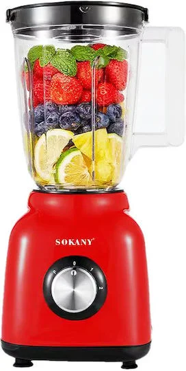Φωτογραφία προϊόντος: Sokany SK-168 Μπλέντερ για Smoothies 1.5lt 500W Κόκκινο