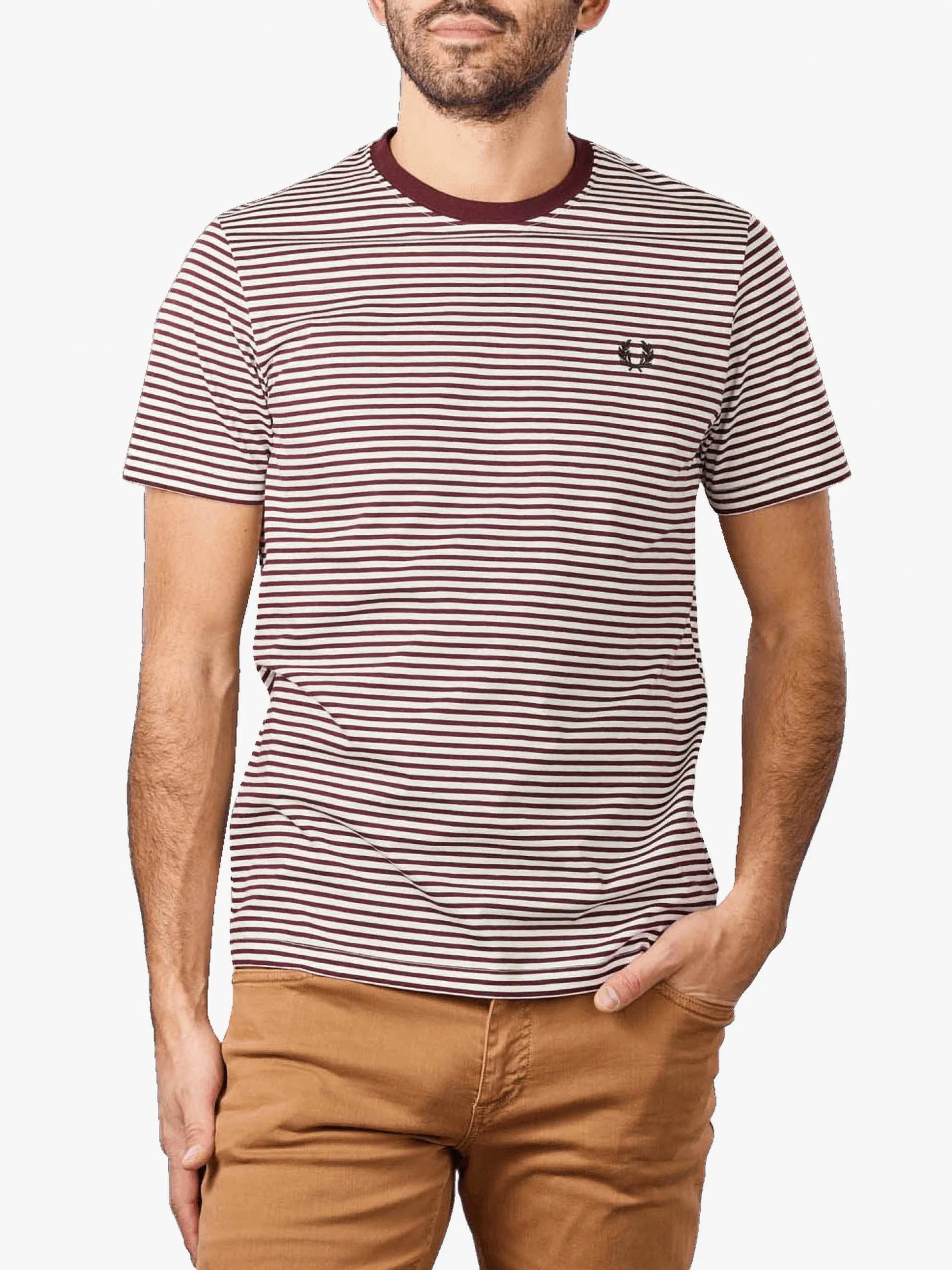 Φωτογραφία προϊόντος: Fred Perry Ανδρικό Fine Stripe T-Shirt M5616-R82 Κόκκινο