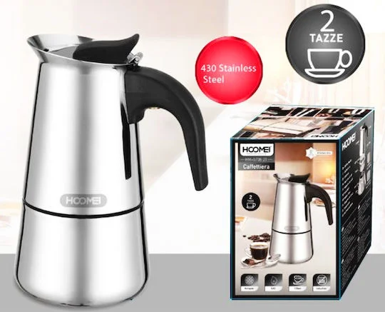 Φωτογραφία προϊόντος: Hoomei HM-5708-6T Καφετιέρα Γαλλικού Χειρός Ανοξείδωτη 300ml
