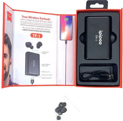 Φωτογραφία προϊόντος: Ipipoo TP-1 In-ear Bluetooth Handsfree Ακουστικά με Θήκη Φόρτισης Μαύρα