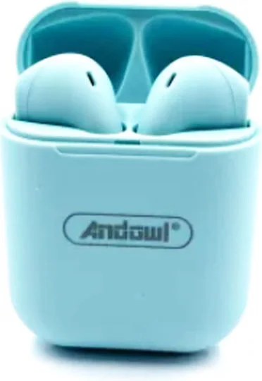 Φωτογραφία προϊόντος: Andowl BQS13 Earbud Bluetooth Handsfree Ακουστικά με Θήκη Φόρτισης Light Blue