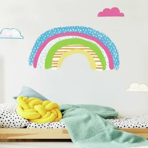 Φωτογραφία προϊόντος: RoomMates Αυτοκόλλητο τοίχου "Ουράνιο τόξο + σύννεφα".