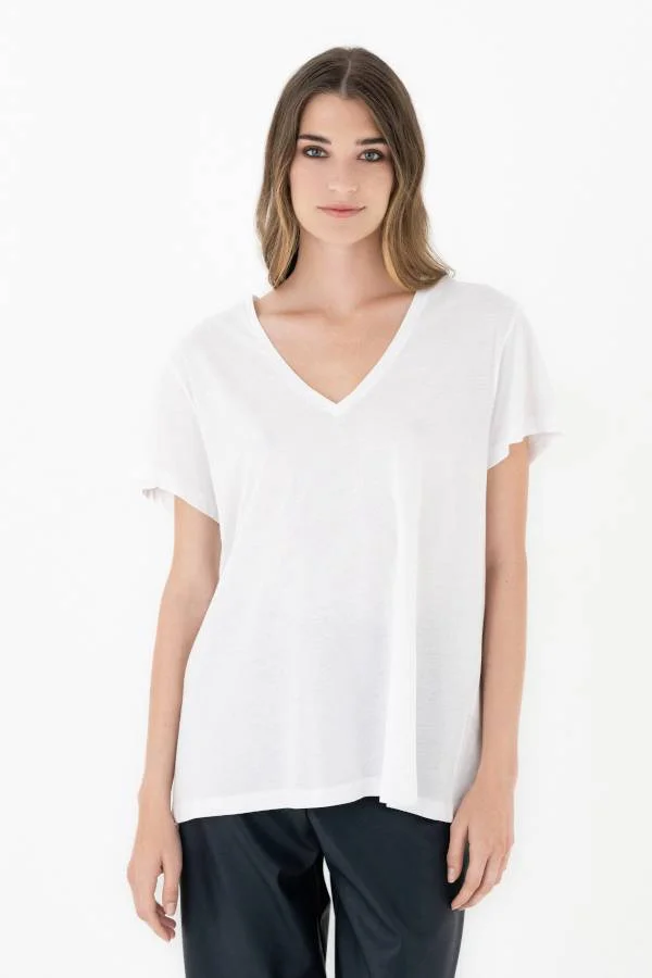 Φωτογραφία προϊόντος: Philosophy ORGANIC COTTON “V” NECK T-SHIRT BL1762 WHITE