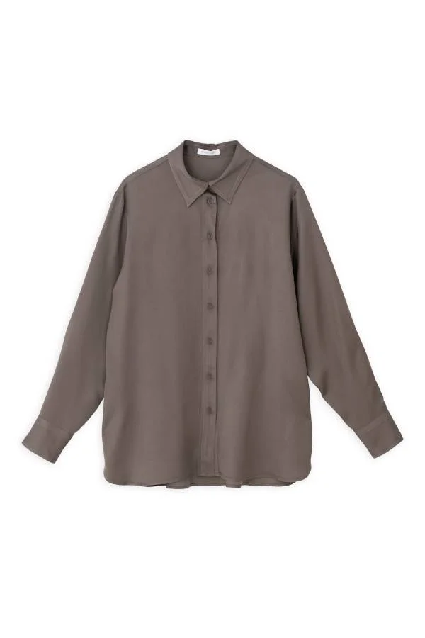 Φωτογραφία προϊόντος: Philosophy SATIN OVERSIZED SHIRT SH7149 TAUPE