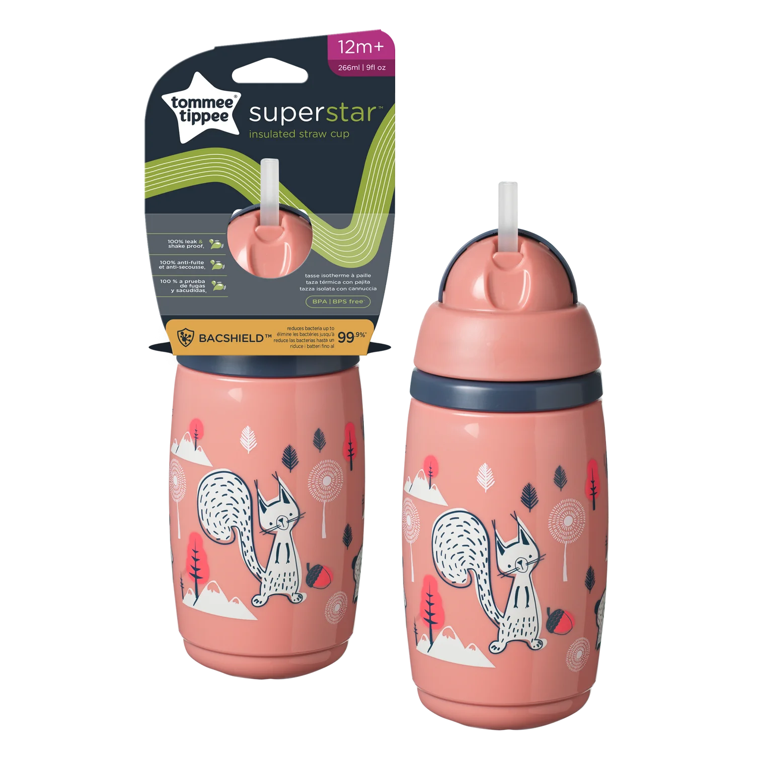 Φωτογραφία προϊόντος: Tommee Tippee Κύπελλο Ισοθερμικό με Καλαμάκι Ροζ 266ml