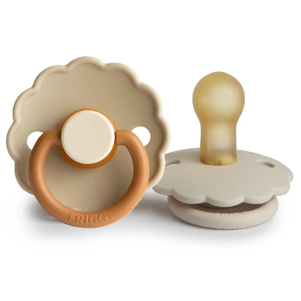 Φωτογραφία προϊόντος: FRIGG Σετ 2 Πιπίλες Latex Daisy Desert/Cream 0-6 Μηνών