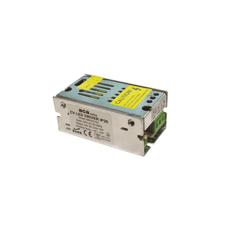 Φωτογραφία προϊόντος: ACALIGHT ΜΕΤΑΛΛΙΚΟ CV LED DRIVER 12W 230V AC24V DC 0.5A IP20 ΜΕ ΤΕΡΜΑΤΙΚΗ / NM12CV24