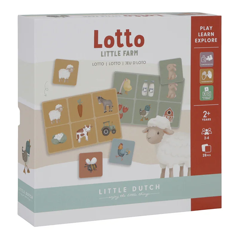 Φωτογραφία προϊόντος: LITTLE DUTCH. Επιτραπέζιο παιχνίδι παρατηρητικότητας Lotto Little Farm