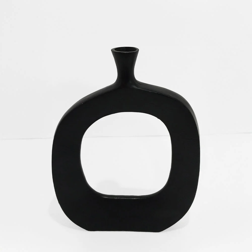 Φωτογραφία προϊόντος: ABSTRACT OVAL ΒΑΖΟ 31x5x41cm ΑΛΟΥΜΙΝΙΟ ΜΑΥΡΟ