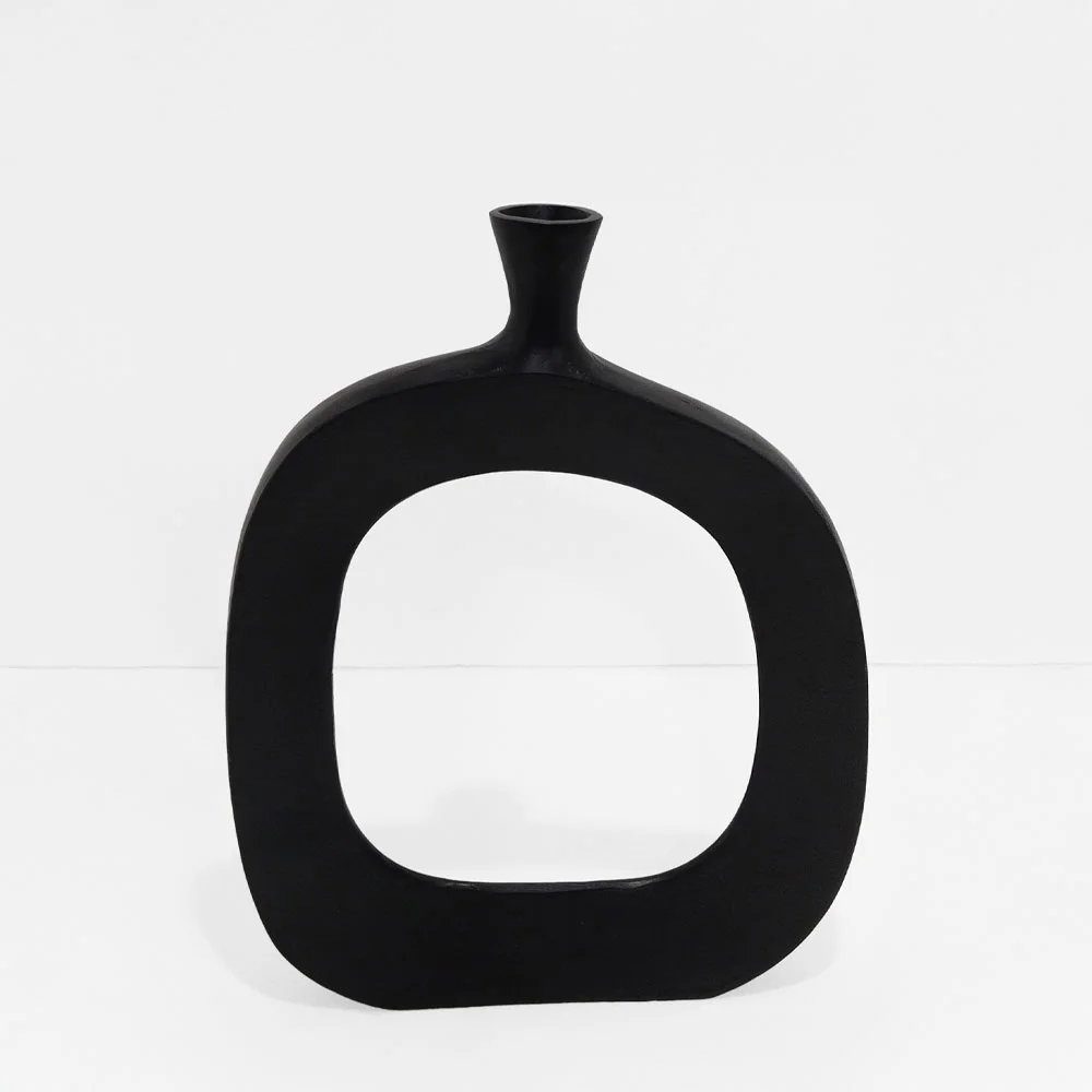 Φωτογραφία προϊόντος: ABSTRACT OVAL ΒΑΖΟ 37x6x50cm ΑΛΟΥΜΙΝΙΟ ΜΑΥΡΟ