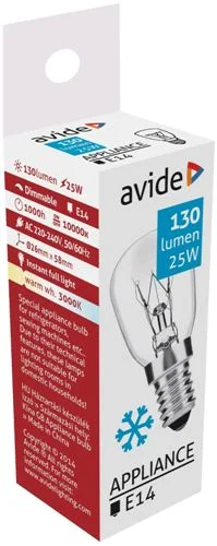 Φωτογραφία προϊόντος: Avide ARAC14WW-25W Λαμπάκι Ψυγείου 25W για Ντουί E14