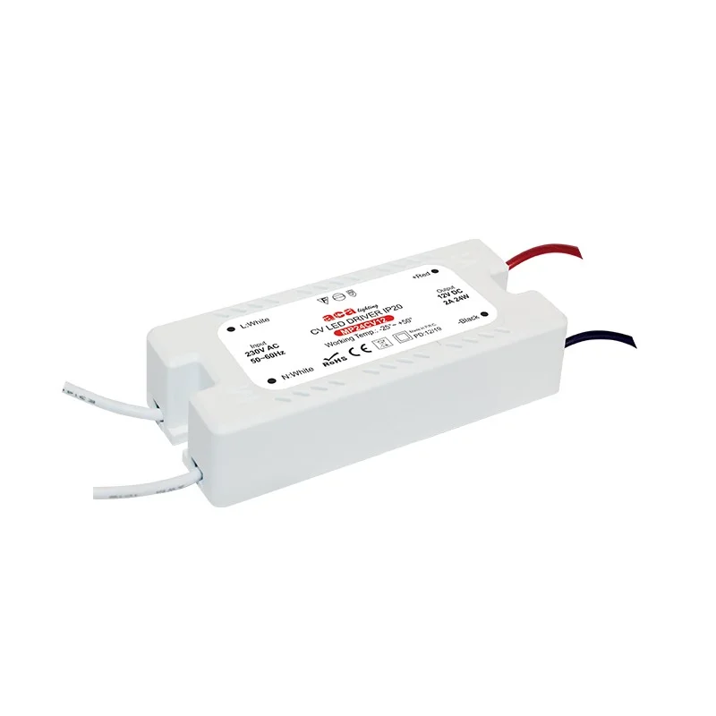 Φωτογραφία προϊόντος: ACALIGHT ΜΙΝΙ ΠΛΑΣΤΙΚΟ CV LED DRIVER 24W 230V AC12V DC 2A IP20 ΜΕ ΚΑΛΩΔΙΑ / MP24CV12