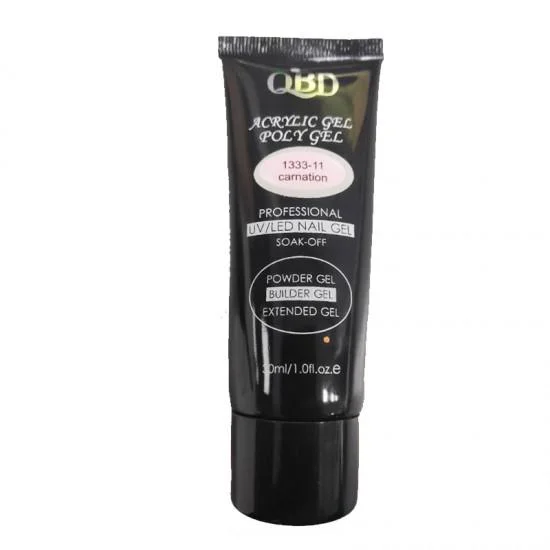 Φωτογραφία προϊόντος: GEL ΧΤΙΣΙΜΑΤΟΣ QBD ACRYLIC GEL UV/LED NAIL GEL - SOAK OFF CARNATION 60ML 1333-11