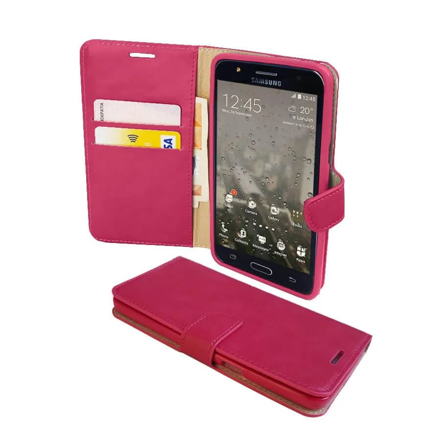 Φωτογραφία προϊόντος: Samsung Galaxy j7 2017 (J730F) - Premium Book case (θήκη βιβλίο) - Φουξια-oem