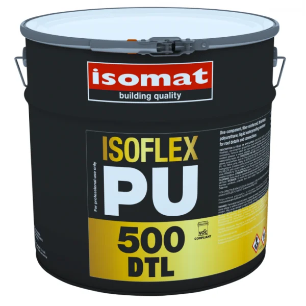 Φωτογραφία προϊόντος: Isomat ISOFLEX-PU 500 DTL 5 kg Πολυουρεθανικό Ινοπλισμένο Επαλειφόμενο Στεγανωτικό Ενός Συστατικού