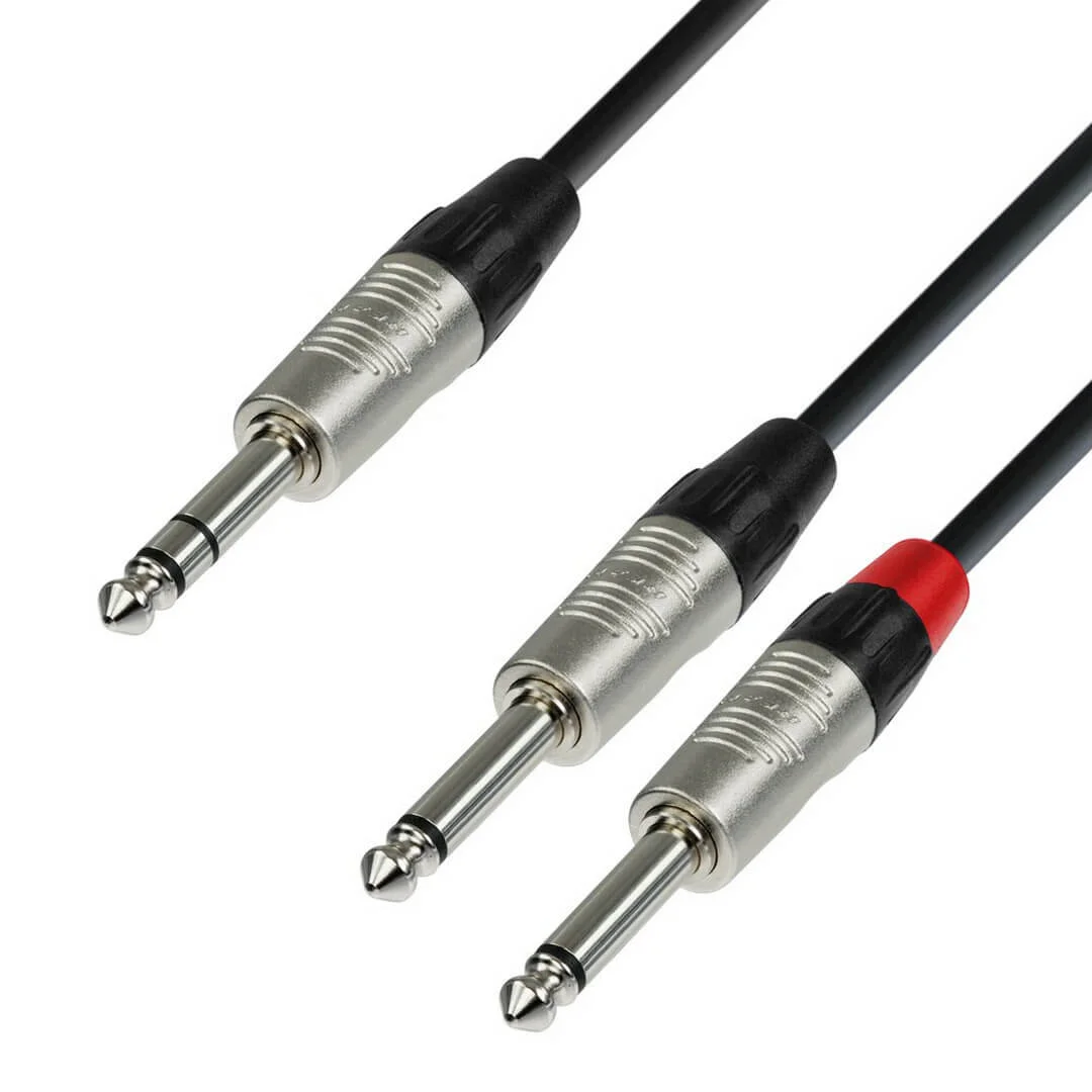 Φωτογραφία προϊόντος: Adam Hall K4YVPP0150 4Star Series Καλώδιο Audio 1/4 Stereo Jack - 2x1/4 Mono Jack 1,5m Μαύρο