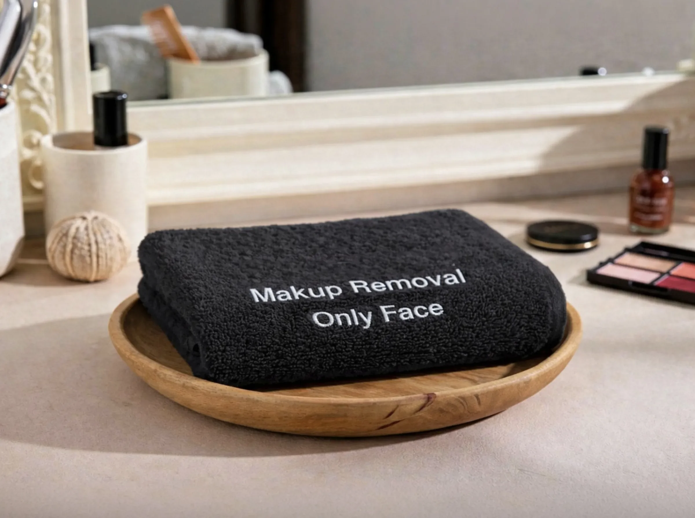 Φωτογραφία προϊόντος: Πετσετάκι Makup Remover Με Κέντημα 30x30 500gr Βαμβακερό 100% Αντιχλωριακό 08049011Κ