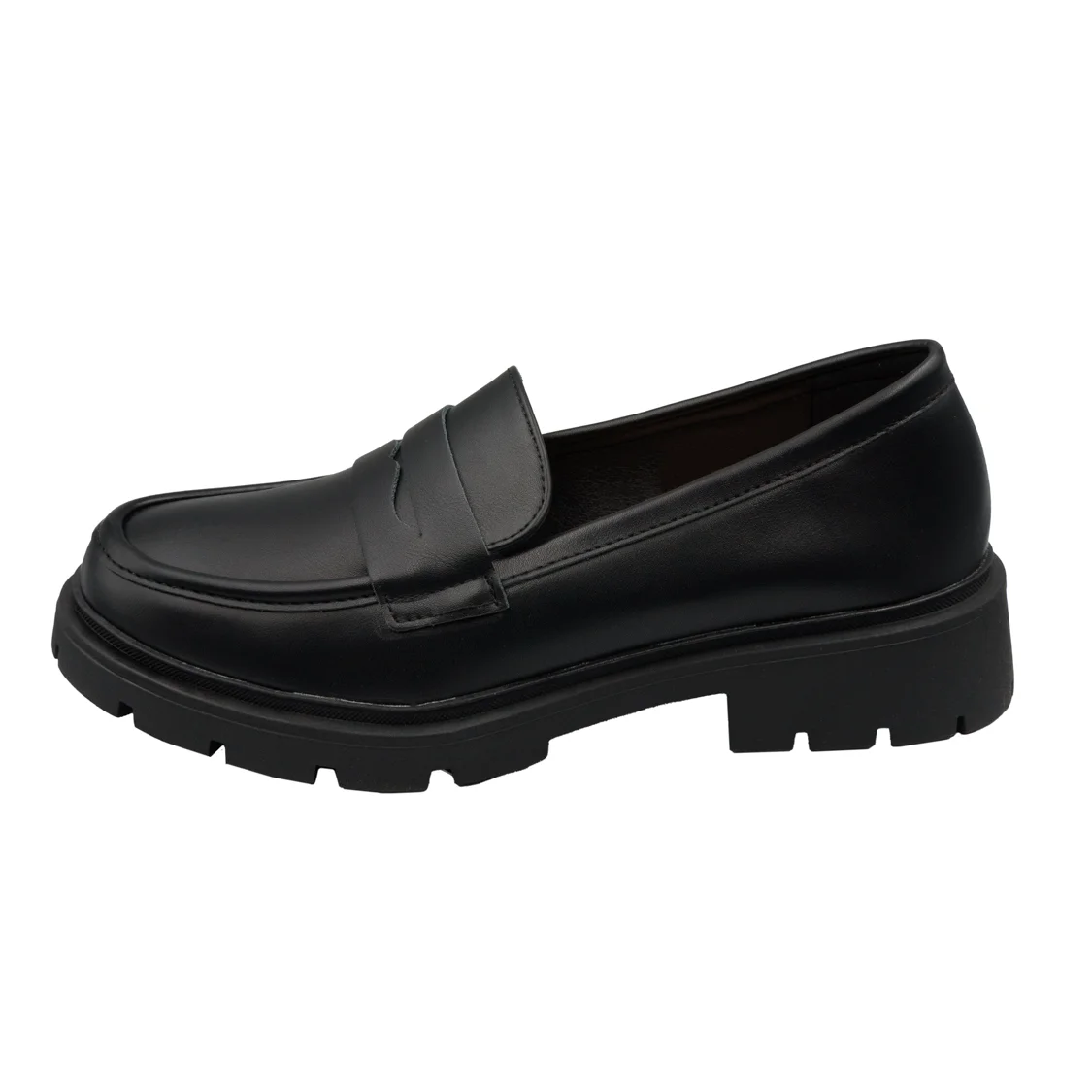 Φωτογραφία προϊόντος: Μαύρα loafers με τρακτερωτή σόλα