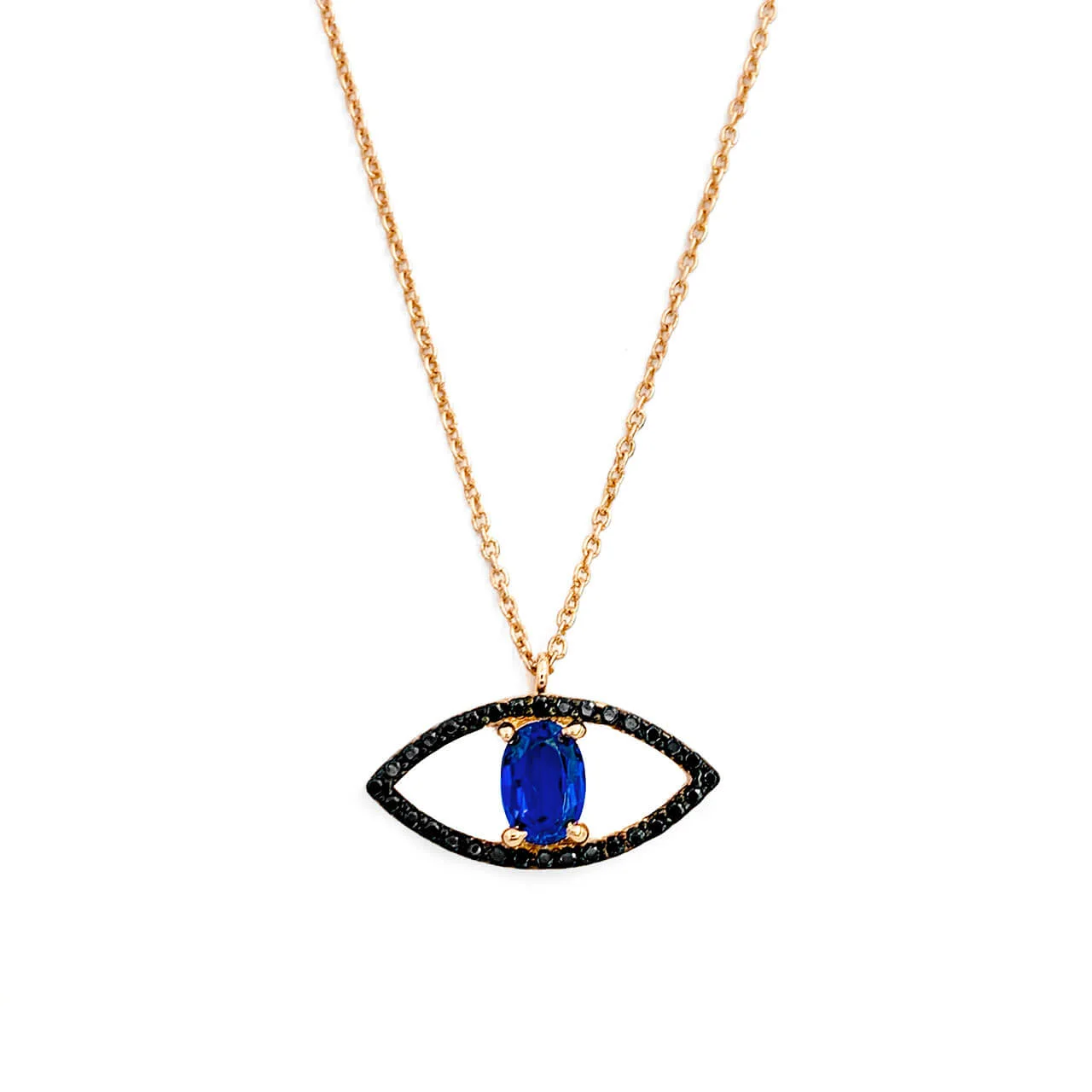 Φωτογραφία προϊόντος: Ασημένιο Κολιέ Kyanite Eye Pink Gold