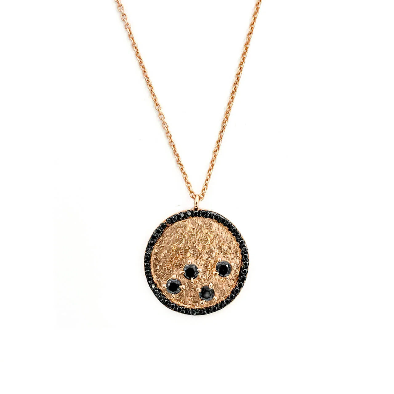 Φωτογραφία προϊόντος: Ασημένιο Κολιέ Dots Coin Pink Gold