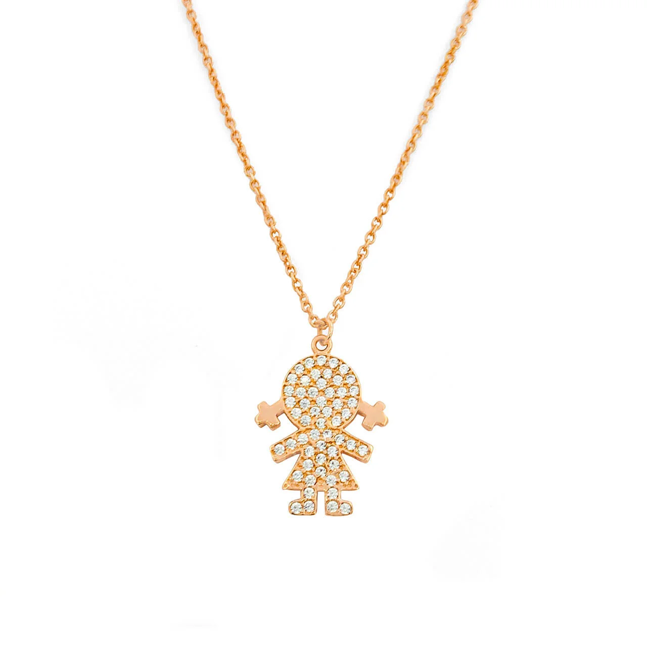 Φωτογραφία προϊόντος: Ασημένιο Κολιέ Braids Pink Gold