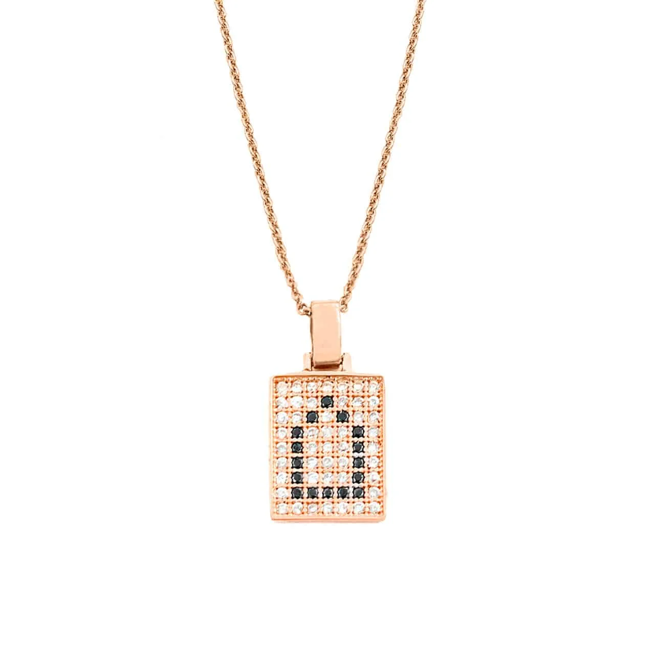 Φωτογραφία προϊόντος: Ασημένιο Κολιέ Boxed Letter Δ Pink Gold